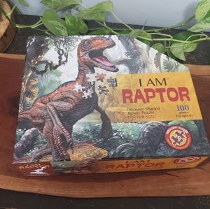 Raptor Shaped 100 Puzzle Poster Size